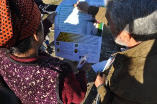 Awareness and educational materials about obsolete pesticides, Ziraki, Tajikistan, Peshsaf, Environmental Health and Pollution Health Institute, EHPMI