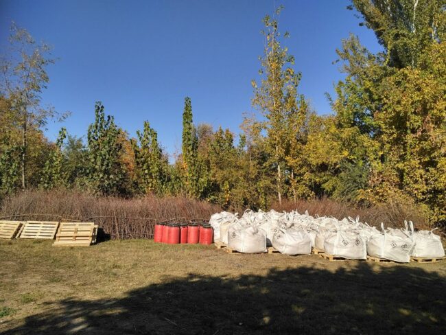 UN big bags filled with obsolete pesticides, Darkat Village, Tajikistan, Environmental Health and Pollution Management Institute, EHPMI, Peshsaf