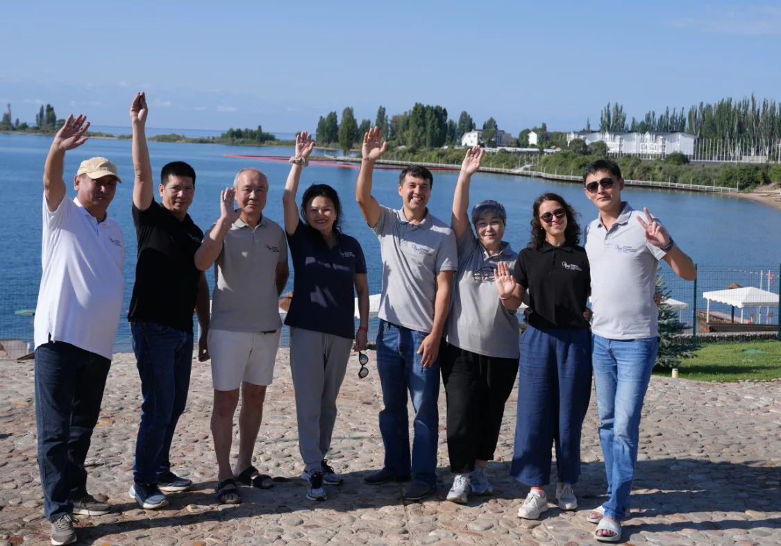 On the shore of Issyk-Kul Lake